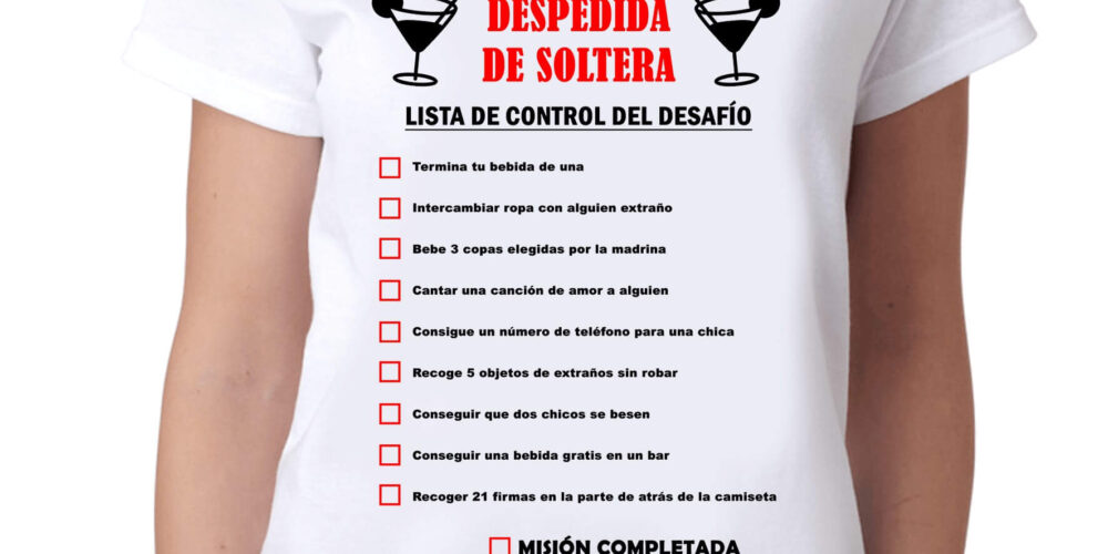 Camisetas para despedidas de soltero y soltera